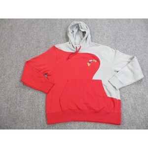 Nike Sportswear Club‎ Galaxy Hoodie Mens Medium Red Gray Colorblock DV8617-636